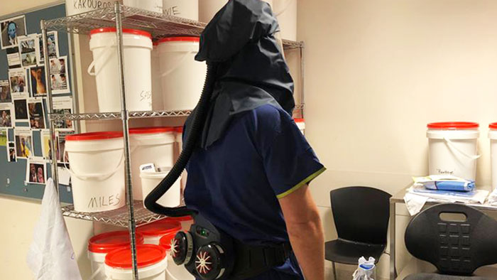 PPE PAPR Hood and ‘Spider’ rear